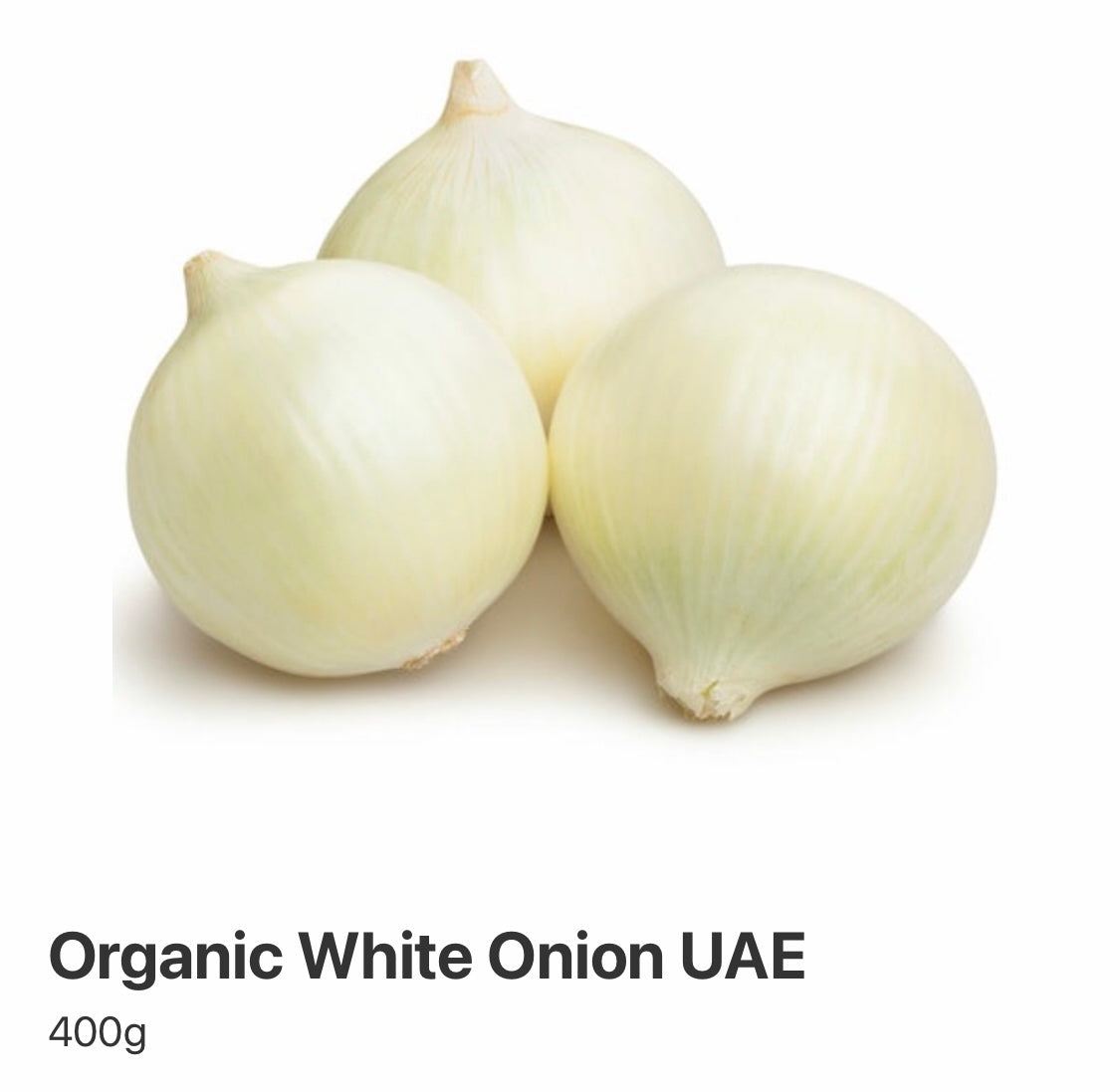 Organic white onion UAE 400g