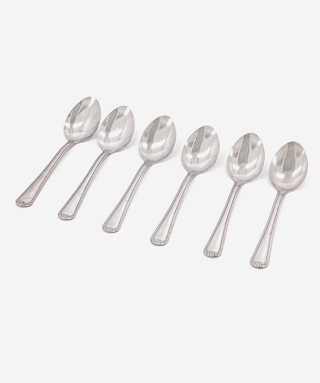 6Pcs teaspoon silver