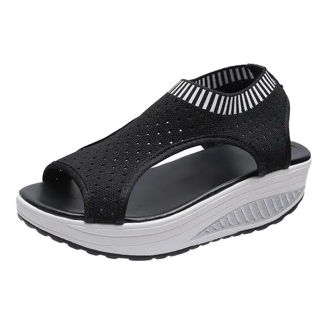 Plus Size Sandalen Vrouwen Mode Casual Platform Schoenen Vrouwen Schoenen Comfort Zomer Zachte Sport Sandalen Ademende Sneakers
