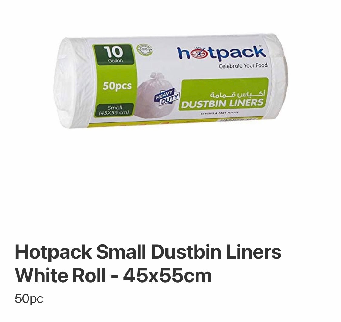 Hotpack small dustbin liners . 45x55 10gallons