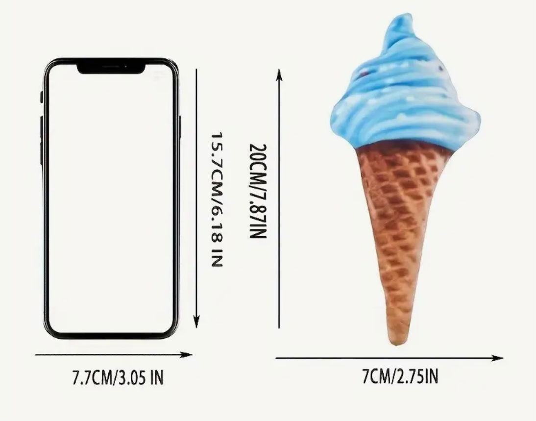 Ice cream Design Squeaky Plush Toy