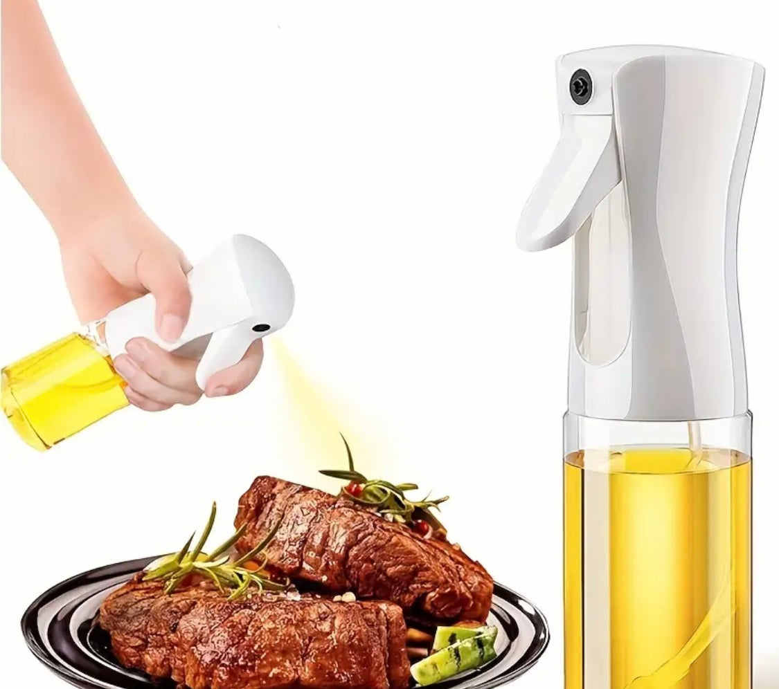 Versatile Oil Sprayer Bottle - 200ml Perfect for Cooking, BBQ & Roasting, Transparent Design with Easy-View Oil Level