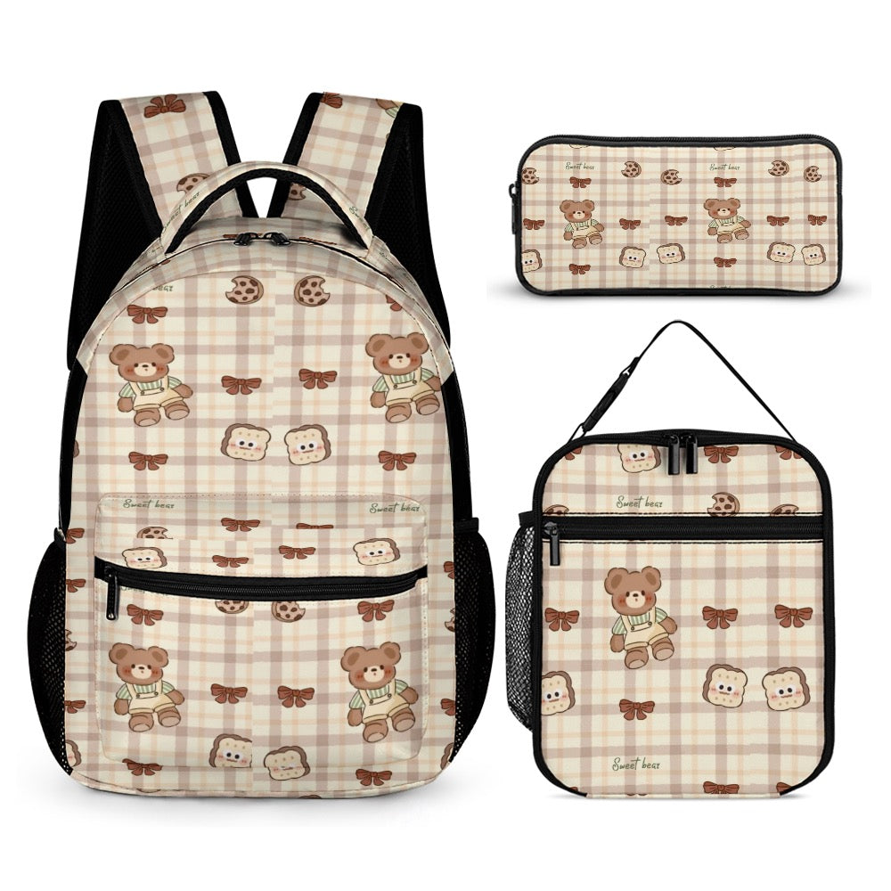 Three piece set combination school Bag