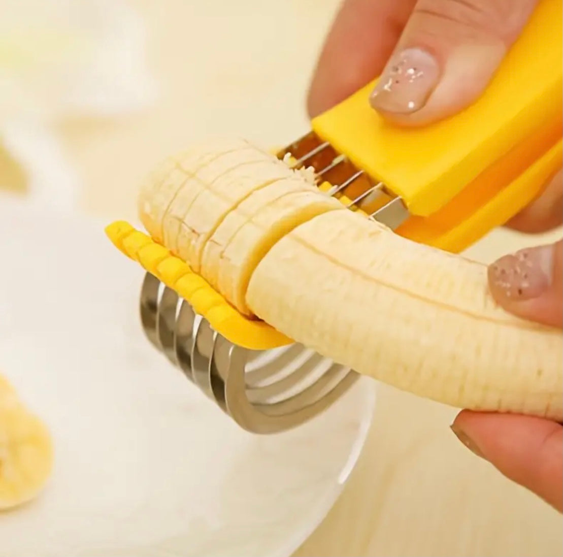 Stainless Steel Banana Cutter Fruit Vegetable Sausage Slicer