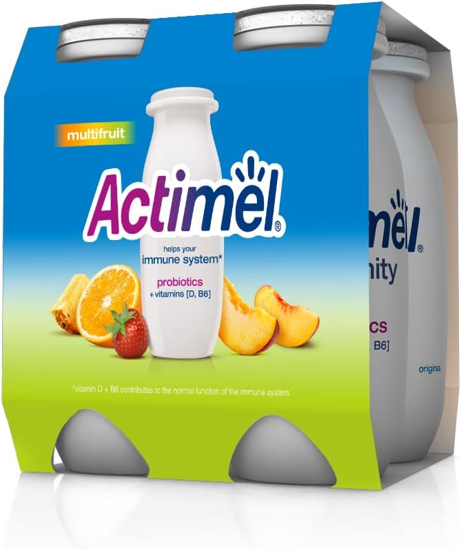 Actimel Multi-Fruit Flavored Low Fat Dairy Drink 4 x 93ml
