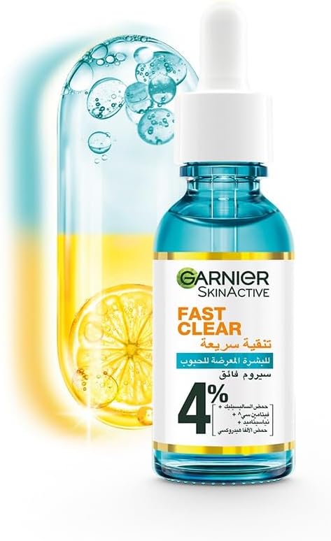 Garnier Skinactive Fast Clear Booster Face Serum, With Salicylic Acid, 30ml