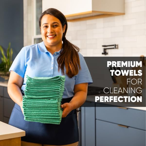 Microfiber Wholesale 12" x 12" MW Pro Multi-Surface Cleaning Cloths | Gray - 12 Pack | Premium Towels for Cleaning Glass, Kitchens, Bathrooms, Automotive, Supplies & Products