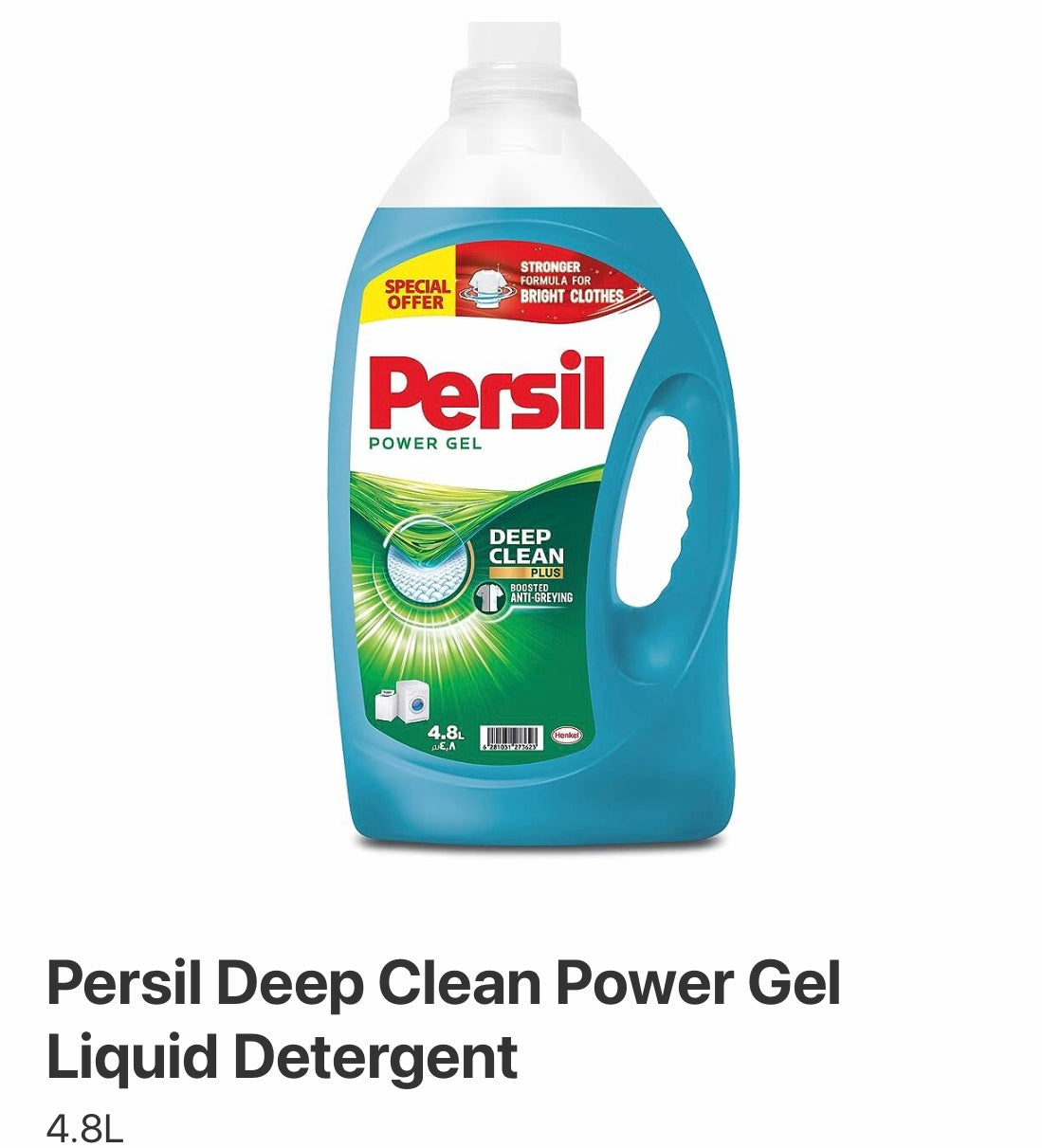Persil Deep Clean Power Gel Liquid Detergent