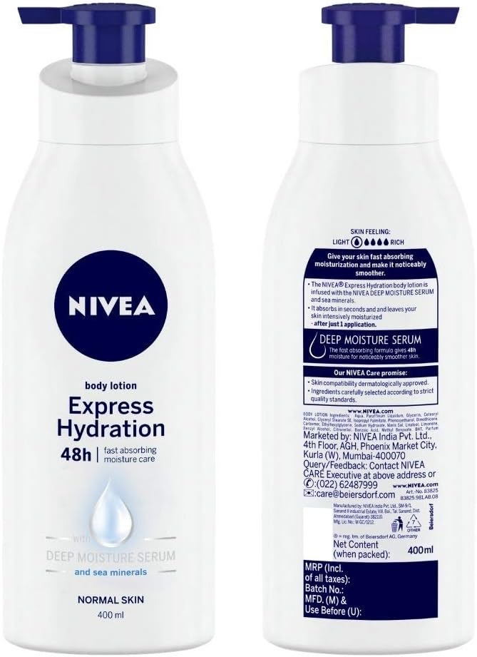 NIVEA Body Lotion, Express Hydration With Sea Minerals, 400ml