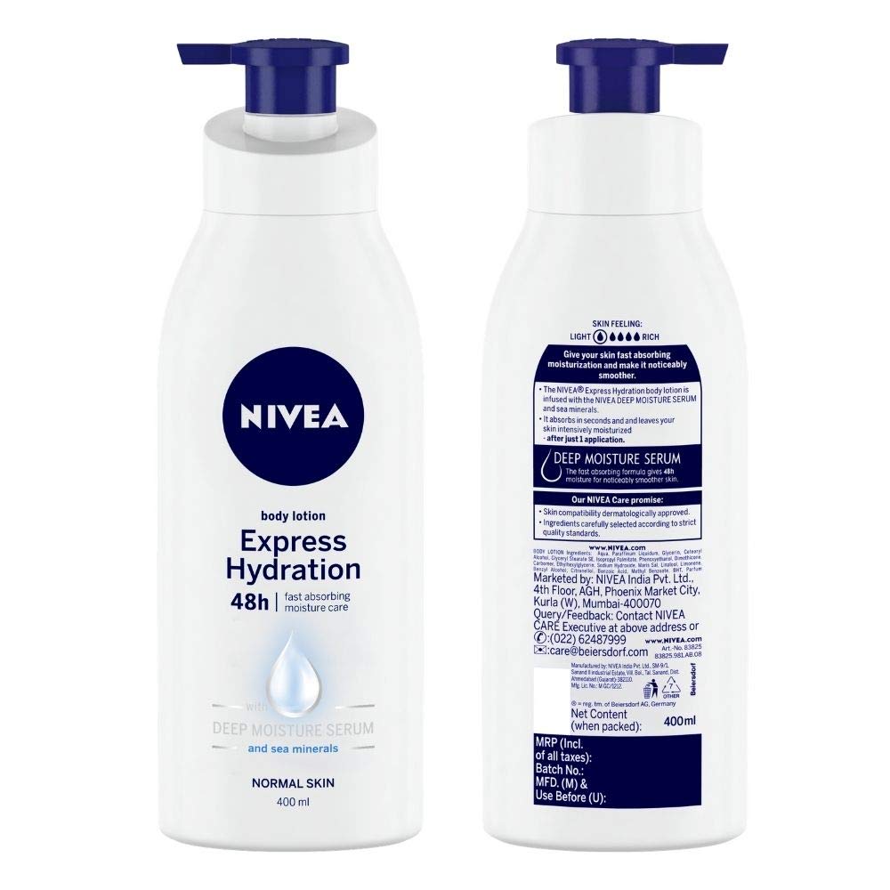 NIVEA Body Lotion, Express Hydration With Sea Minerals, 400ml