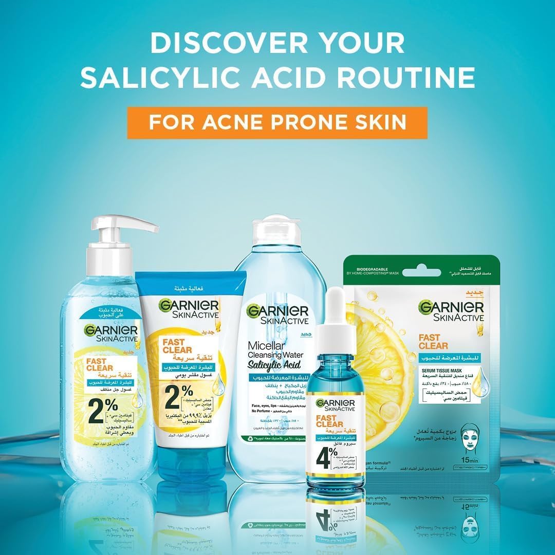 Garnier Skinactive Fast Clear Booster Face Serum, With Salicylic Acid, 30ml