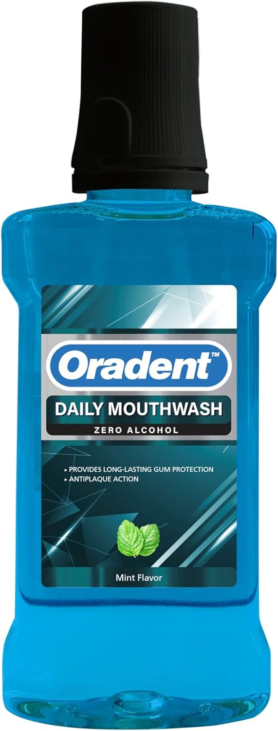 Oradent Daily Zero Alcohol Mouthwash | For Fresh Breath | Anti Plaque Action | Gum Protection | 500 Ml