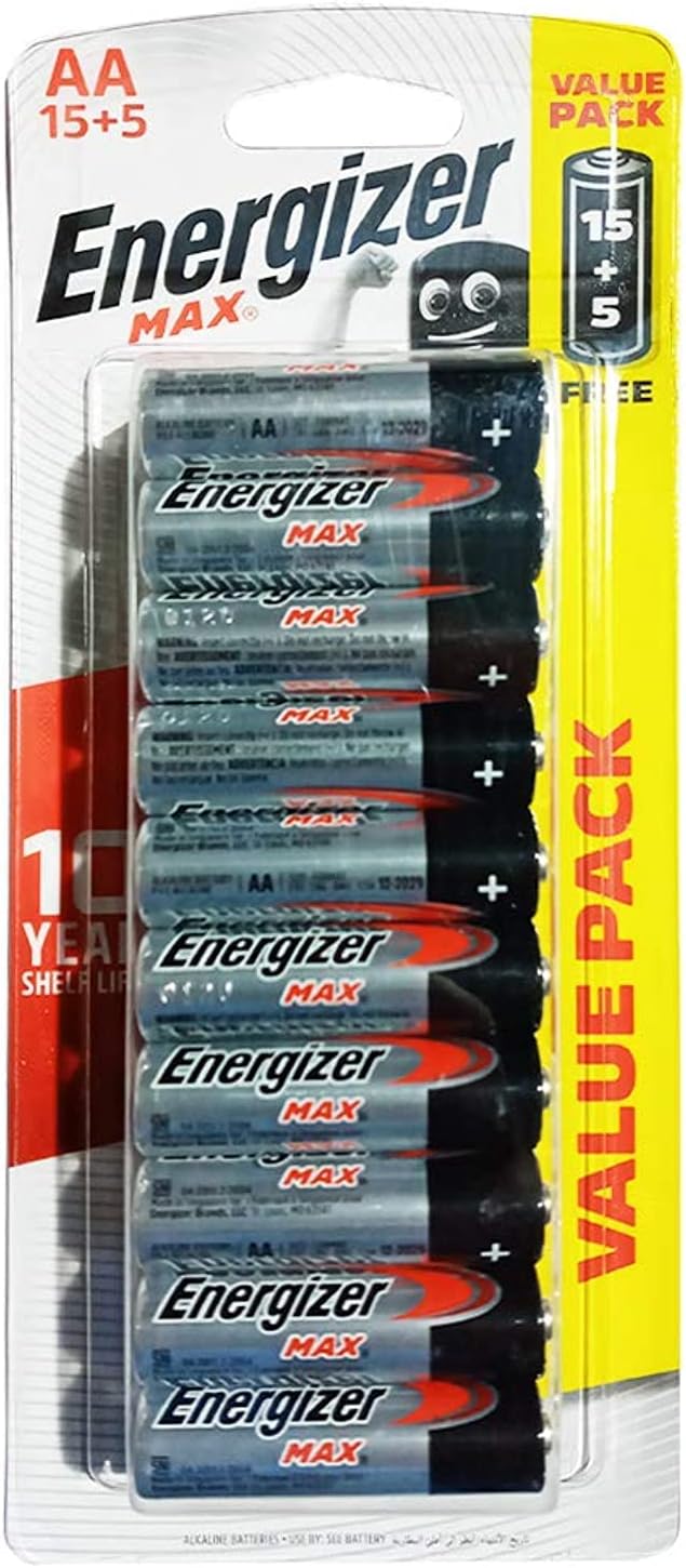 Energizer AA Batteries, Alkaline Power Batteries, 24 Pack