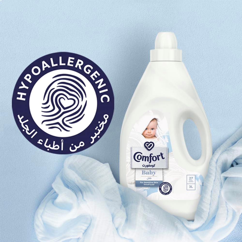 Comfort Baby Dilute Fabric Softener, dermatologically tested for sensitive skin, 3L