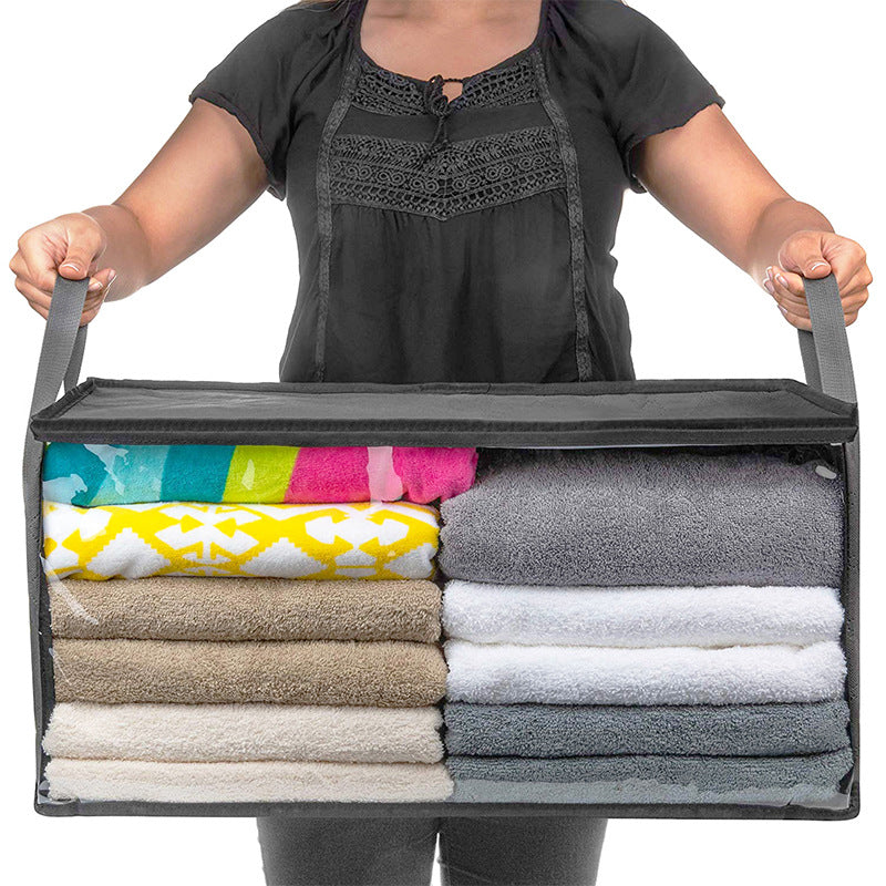 Non-Woven Storage Box Quilt Foldable Storage Bag Wardrobe Clothes Organizer Box Dust-Proof And Moisture-Proof