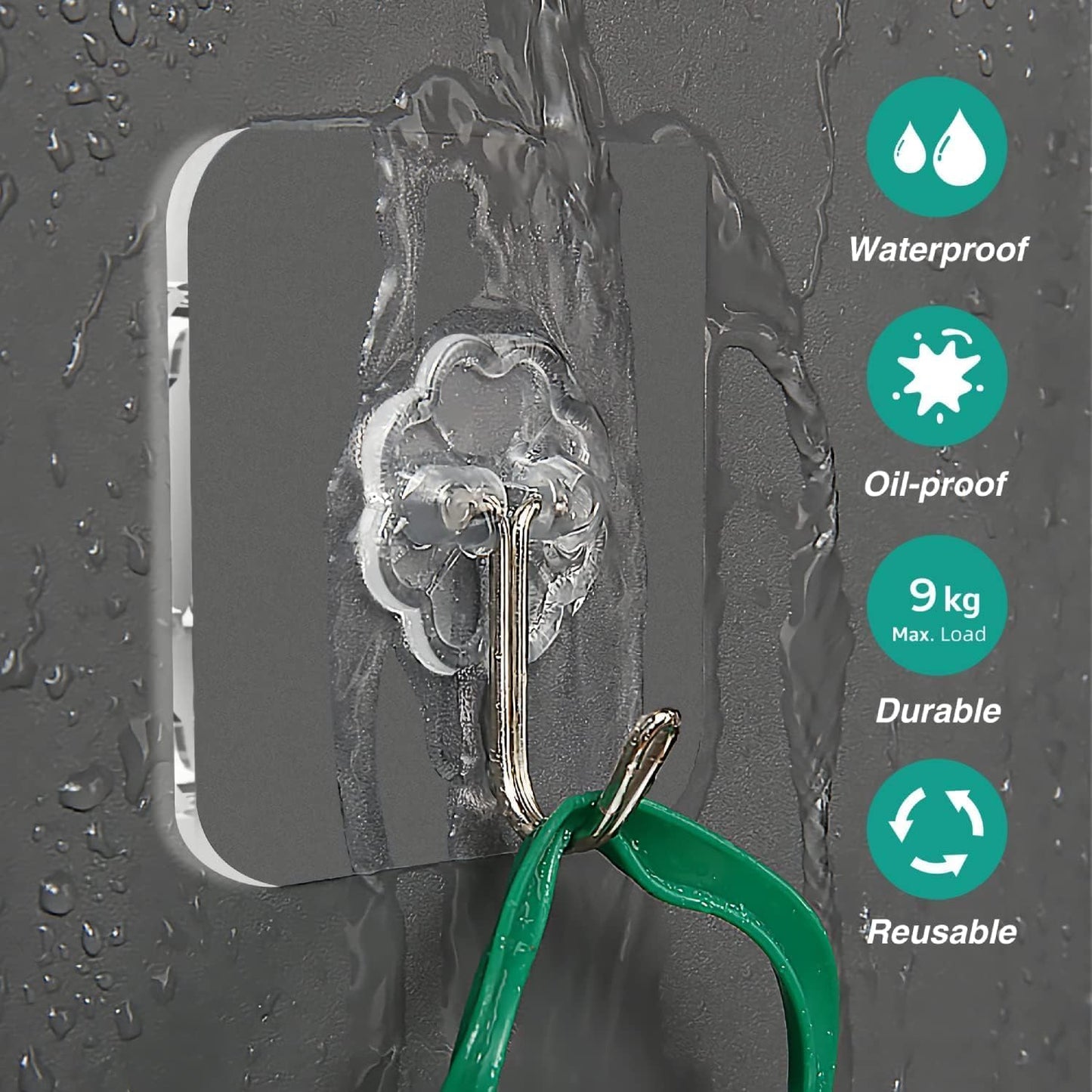 Self Adhesive Hooks,12 PCS
