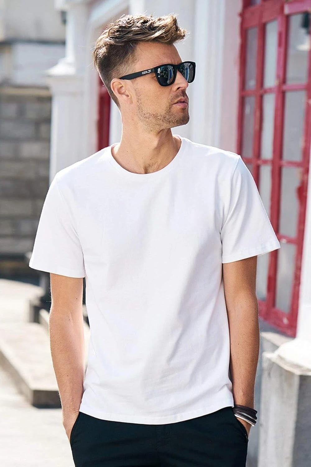 Polo Republica Men's Pack Of 5 Basic Regular fit Short Sleeve T-Shirt, Casual Combed Cotton Tee Shirts