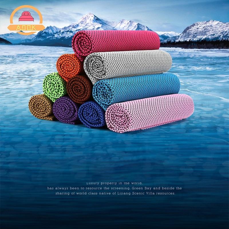 Sport Ice Towel 9 Colors 90*30cm Utility Enduring Instant Cooling Face Towel Heat Relief Reusable Chill Cool Towel