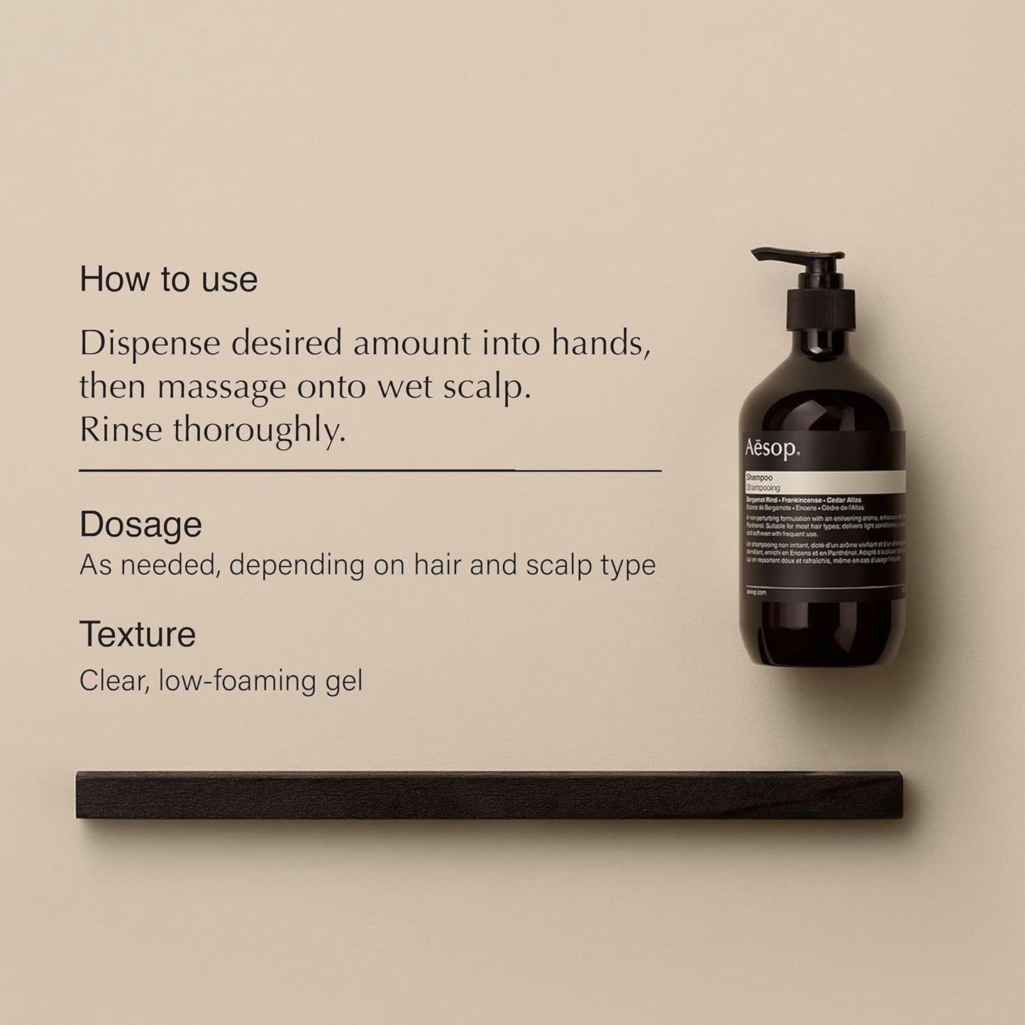 Aesop Shampoo | Enlivening Shampoo For Soft, Shiny, Fragrant Hair | With Frankincense and Panthenol | 16.9 oz