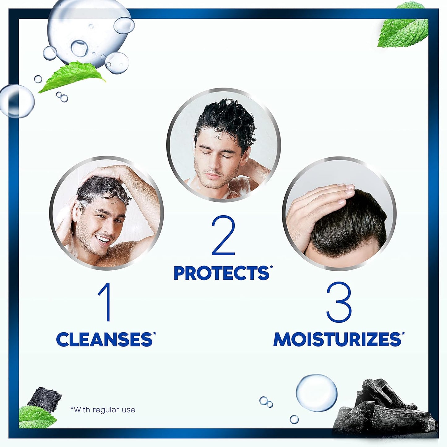 Head & Shoulders Charcoal Detox Anti-Dandruff Shampoo, Clinically Proven Formula with Active Ingredient Piroctone Olamine, 350ml+350ml