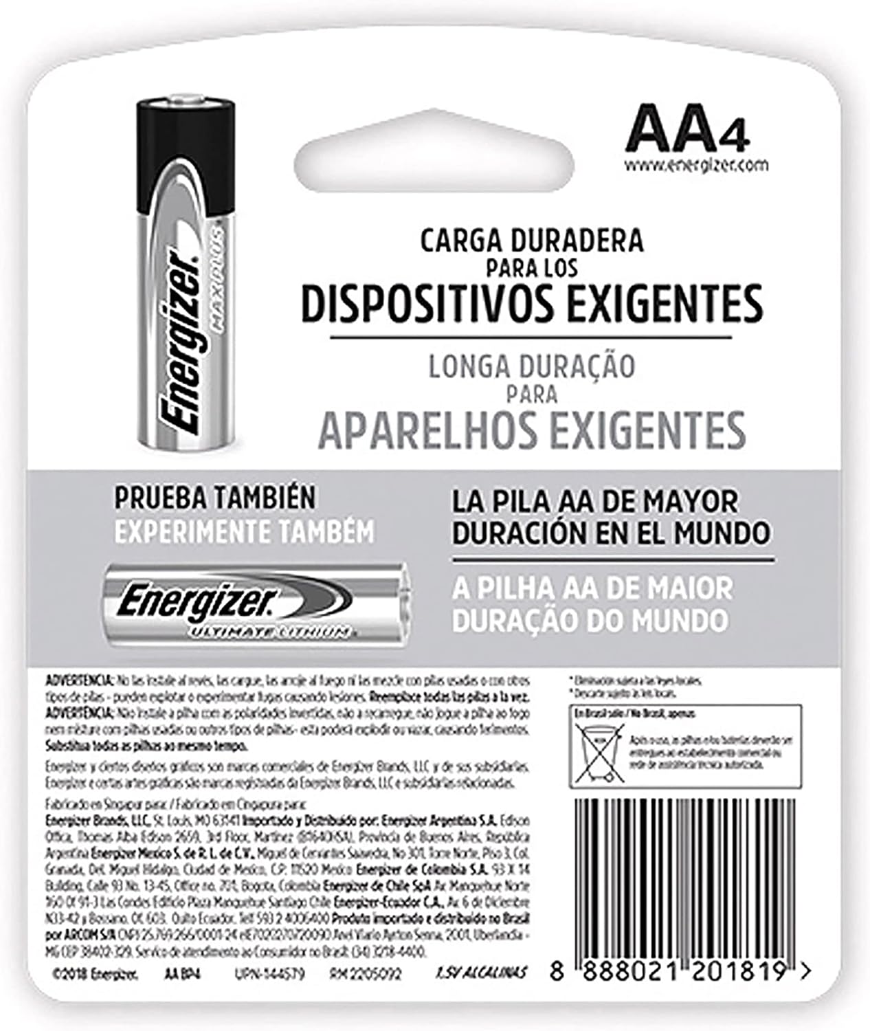 Energizer AA Batteries, Alkaline Power Batteries, 24 Pack