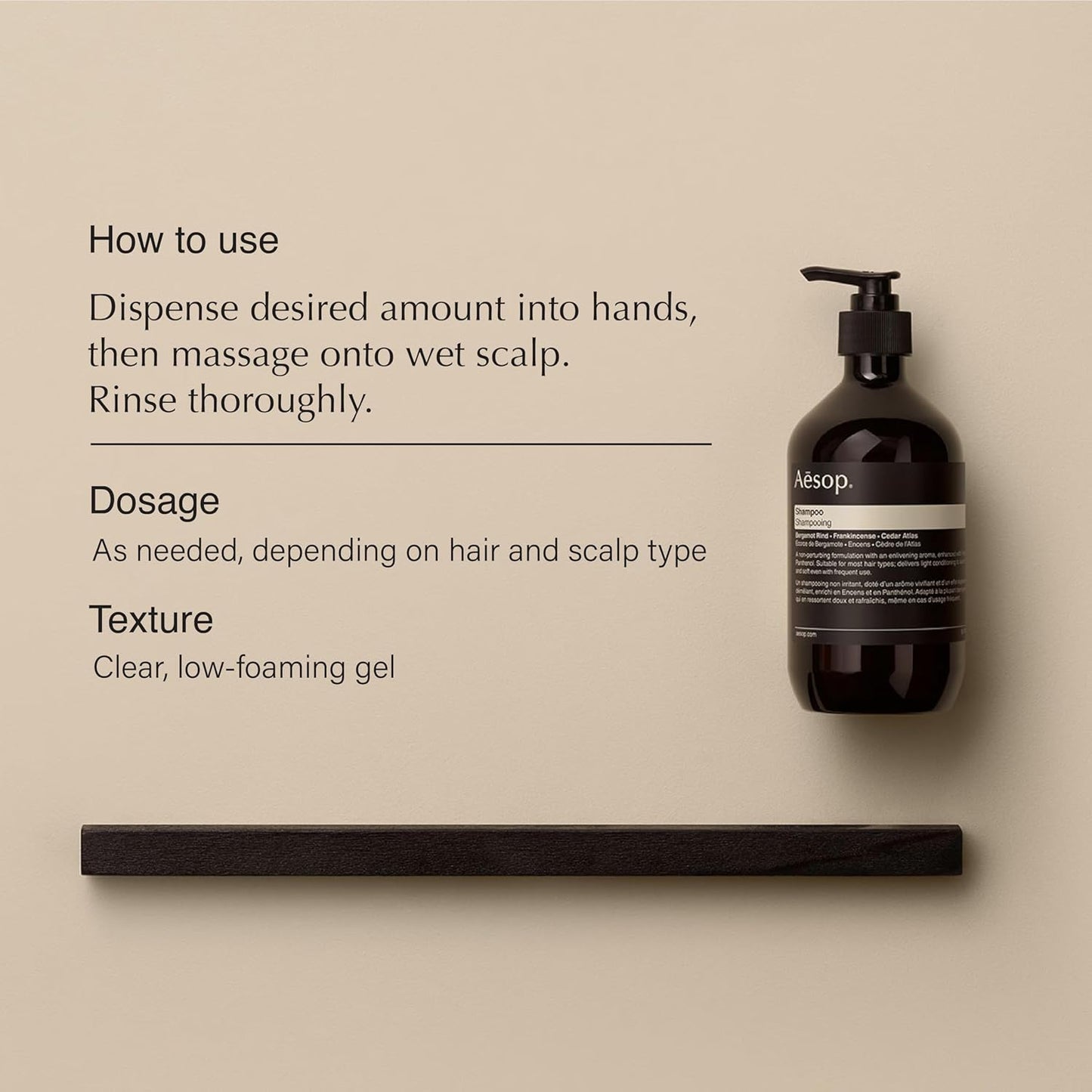 Aesop Shampoo | Enlivening Shampoo For Soft, Shiny, Fragrant Hair | With Frankincense and Panthenol | 16.9 oz