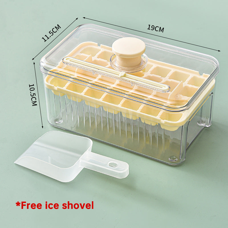 Press Type Ice Cube Ice Box Refrigerator Ice Cube Artifact Silicone Mold With Cover Household Sealed Food Grade Ice Maker