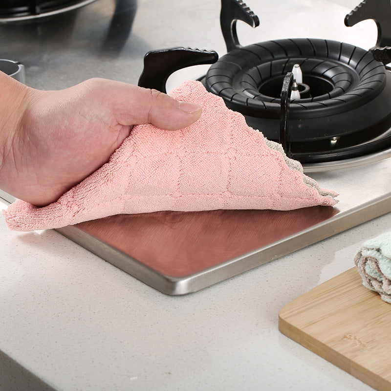 Kitchen Rags Absorb Water, Do Not Lose Hair, Thicken Housework, Clean And Do Not Stick To Oil, Wipe Table Towel, Household Dishcloth