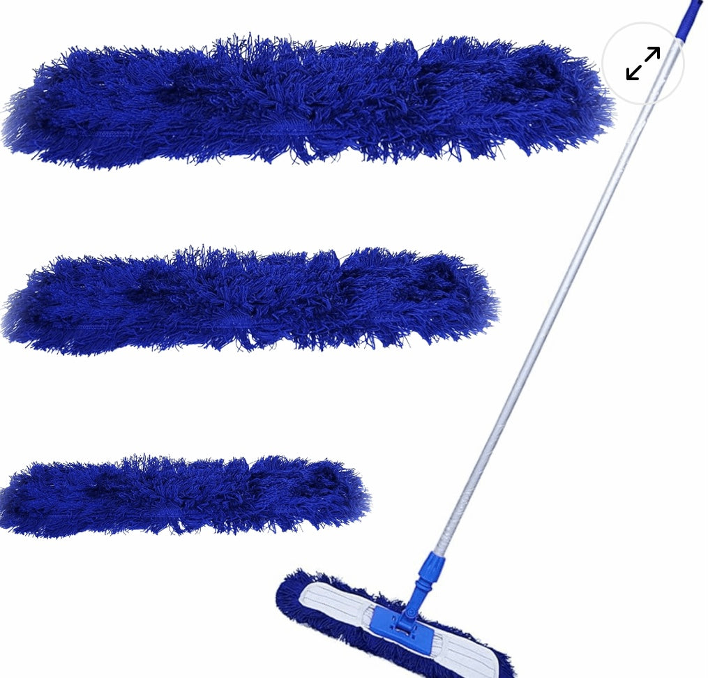 Dust Control Mop Blue Full Set 80cm