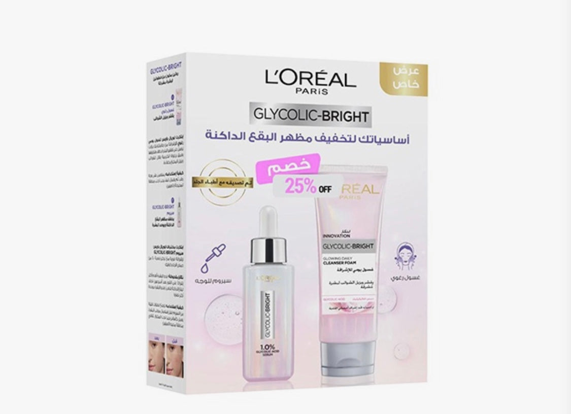 L'Oreal Paris Glycolic Serum 30ml + Facewash 100ml