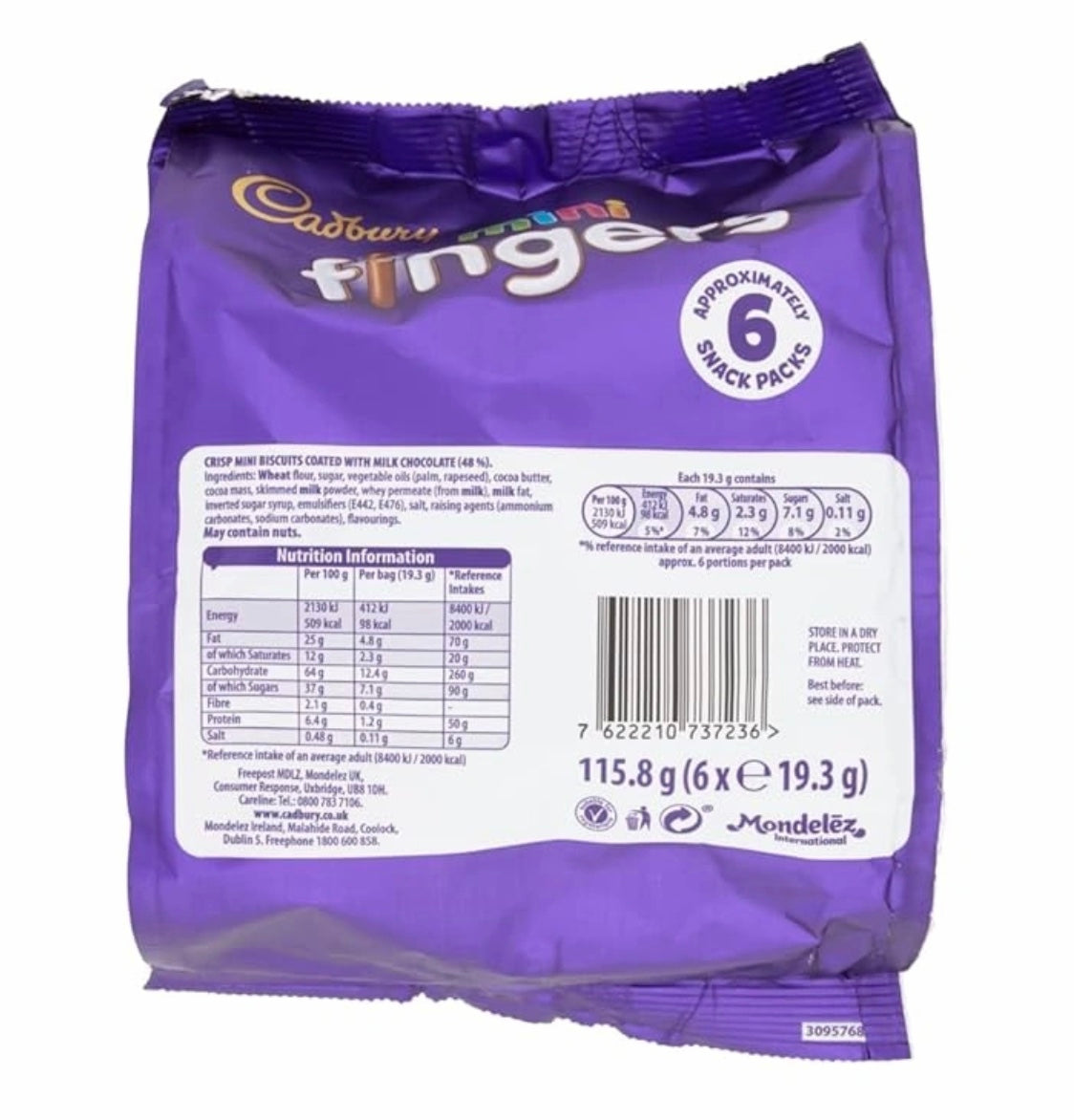 Cadbury mini fingers