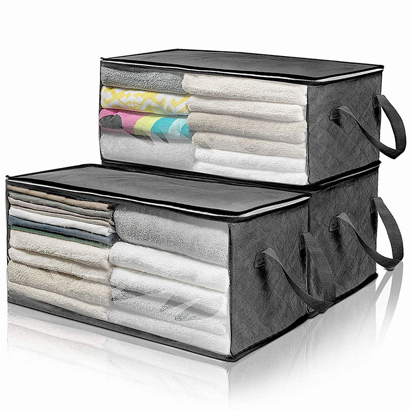 Non-Woven Storage Box Quilt Foldable Storage Bag Wardrobe Clothes Organizer Box Dust-Proof And Moisture-Proof