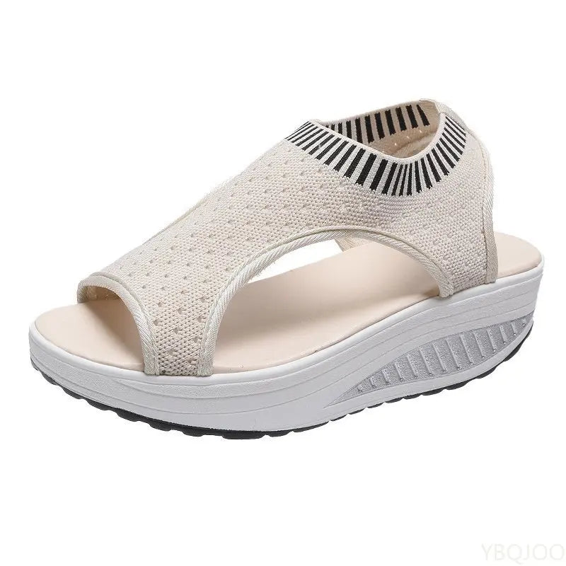 Plus Size Sandalen Vrouwen Mode Casual Platform Schoenen Vrouwen Schoenen Comfort Zomer Zachte Sport Sandalen Ademende Sneakers