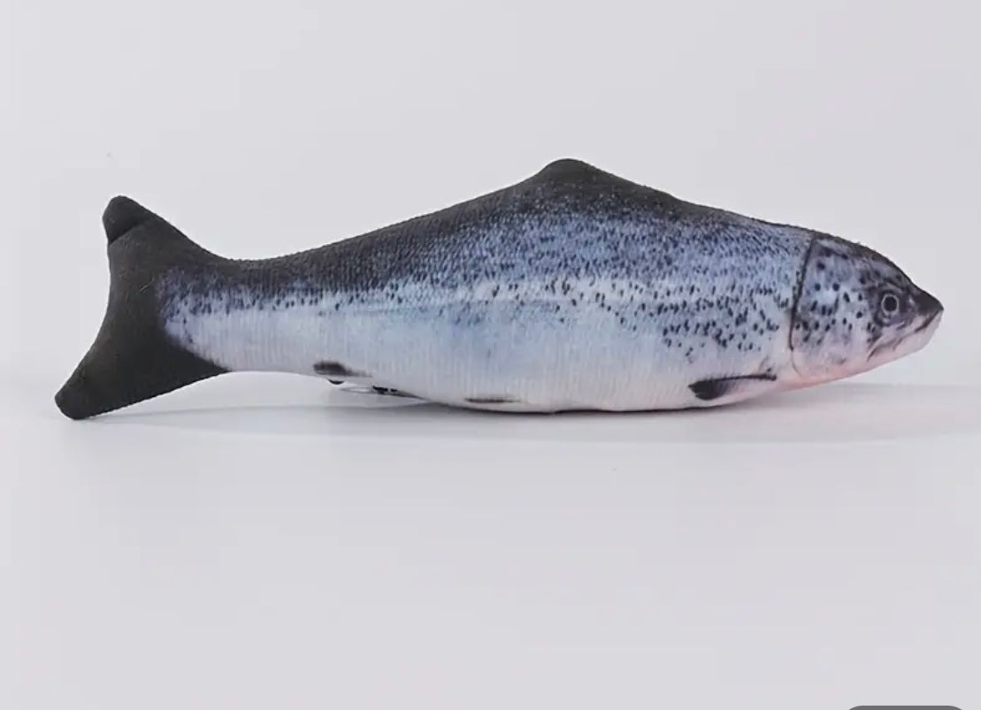 Fish Design Cat Teaser Plush Toy