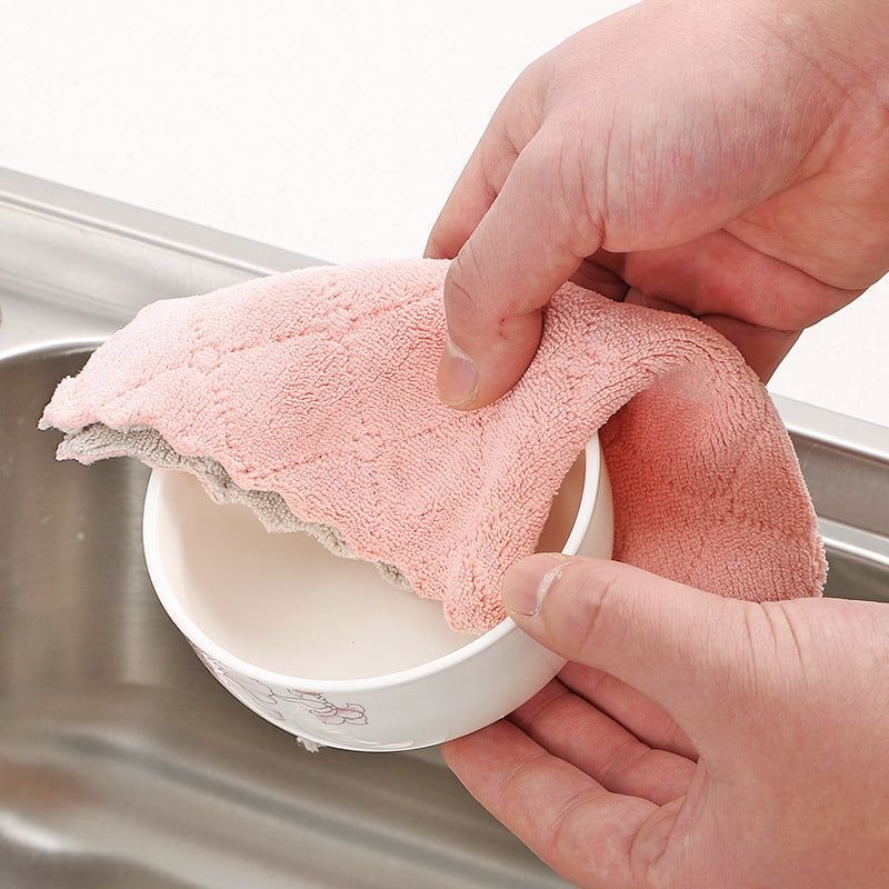 Kitchen Rags Absorb Water, Do Not Lose Hair, Thicken Housework, Clean And Do Not Stick To Oil, Wipe Table Towel, Household Dishcloth