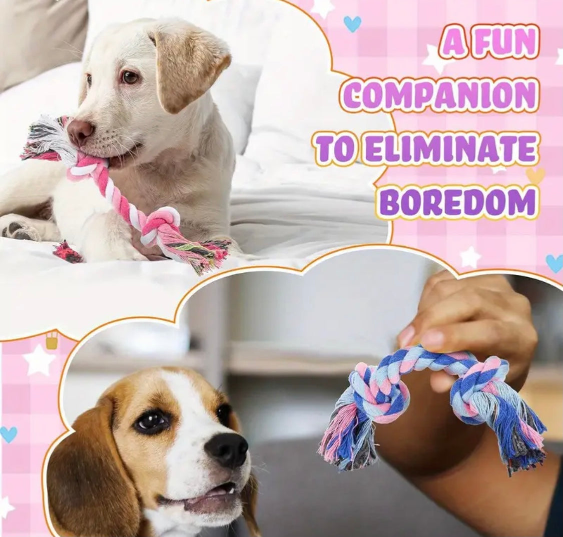 Durable Cotton Rope Dog Chew Toys for Puppies