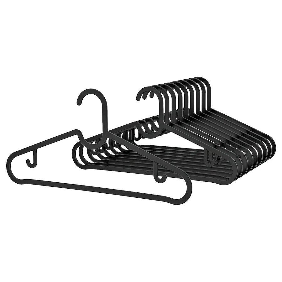 Durable Black hangers 10pack