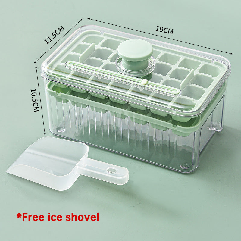 Press Type Ice Cube Ice Box Refrigerator Ice Cube Artifact Silicone Mold With Cover Household Sealed Food Grade Ice Maker
