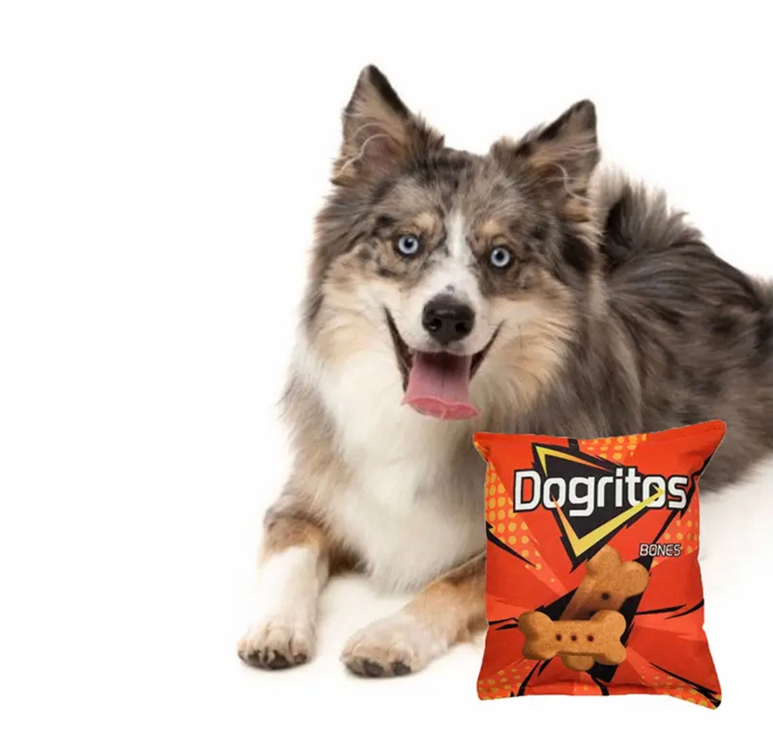 Chips Design Pet Grinding Teeth Plush Toy