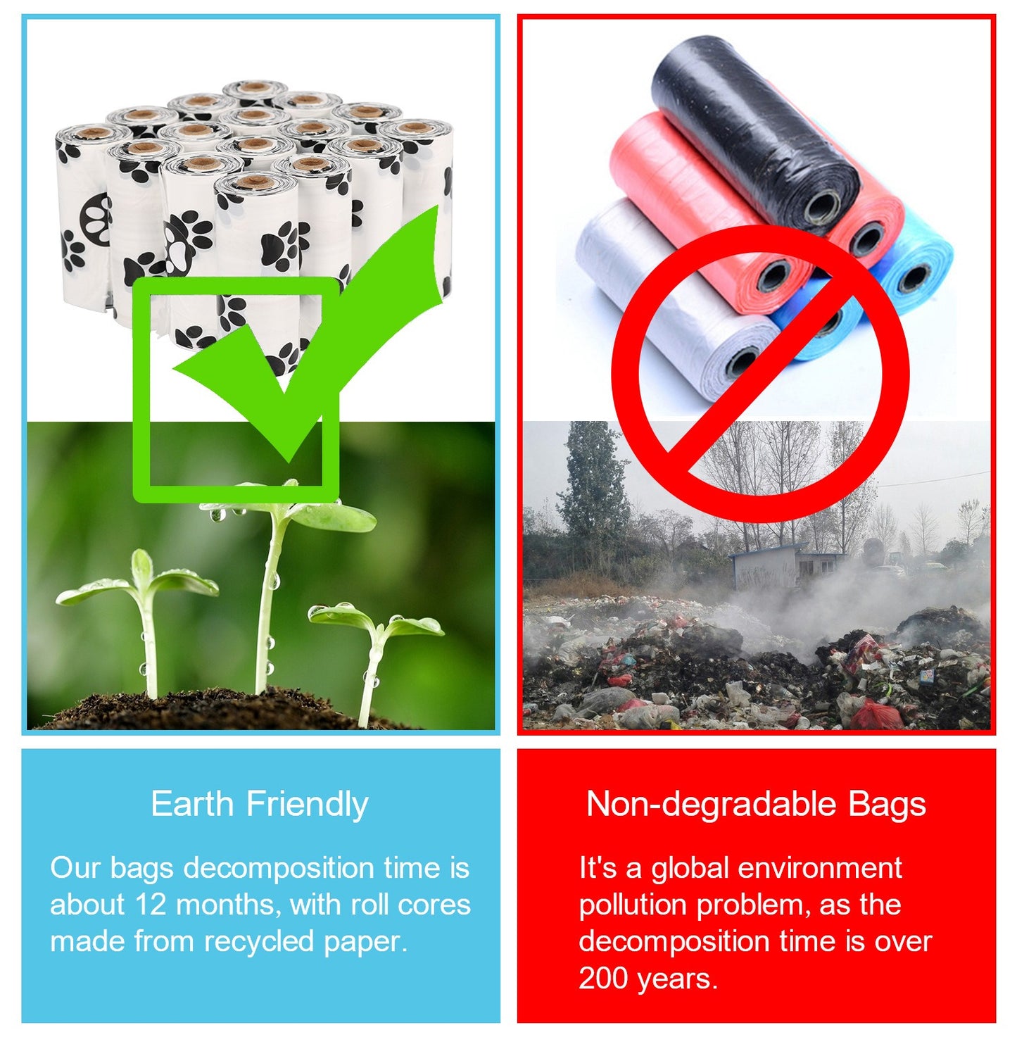 Oxygen Degradation Pet poop Bag