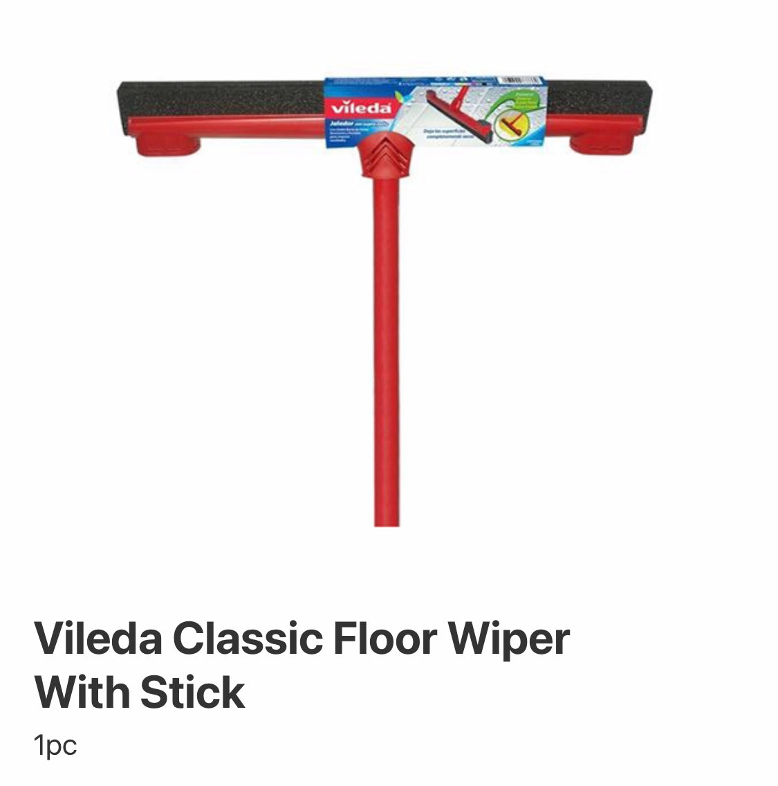 Velida classic floor wiper with stick