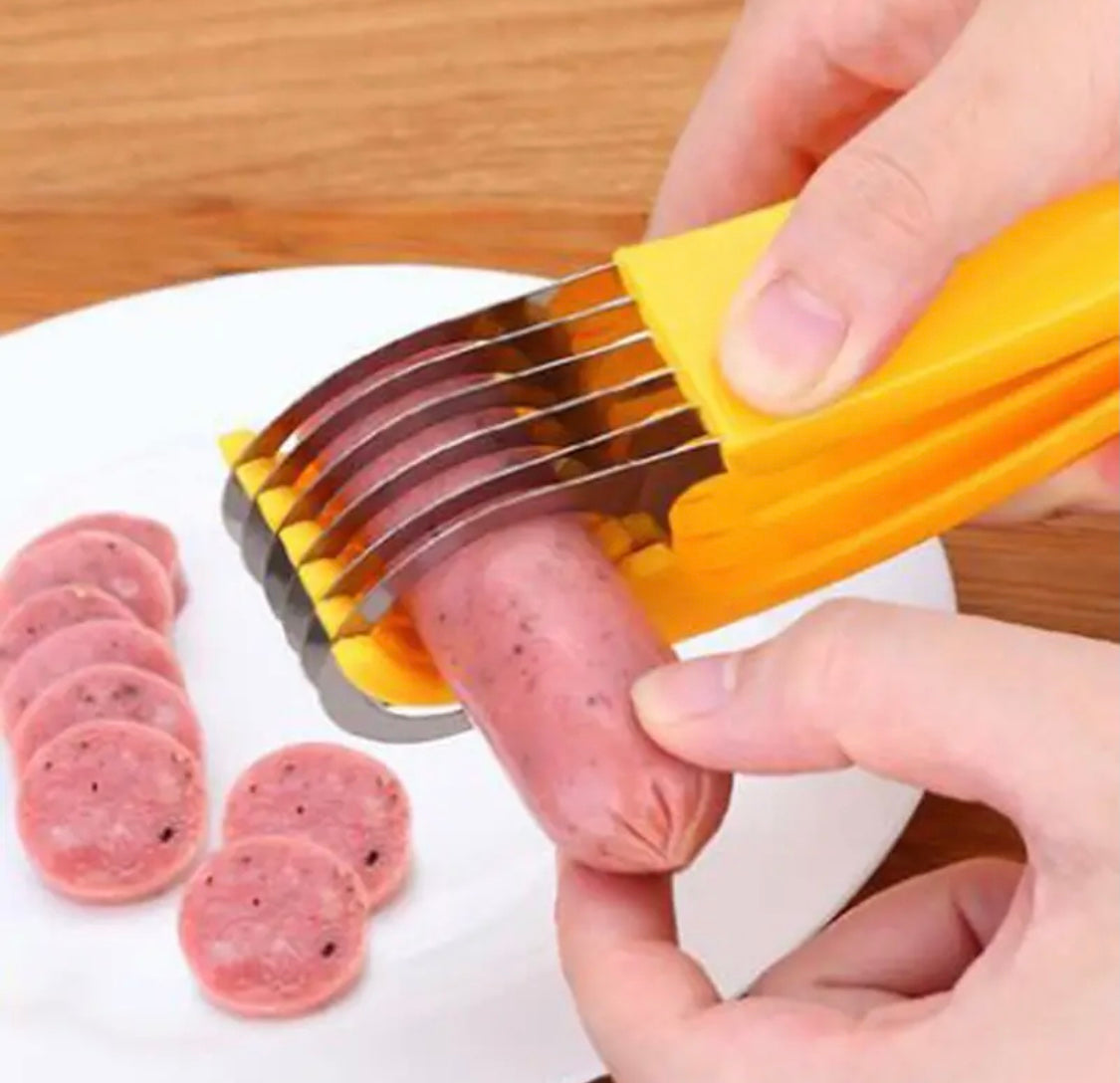 Stainless Steel Banana Cutter Fruit Vegetable Sausage Slicer