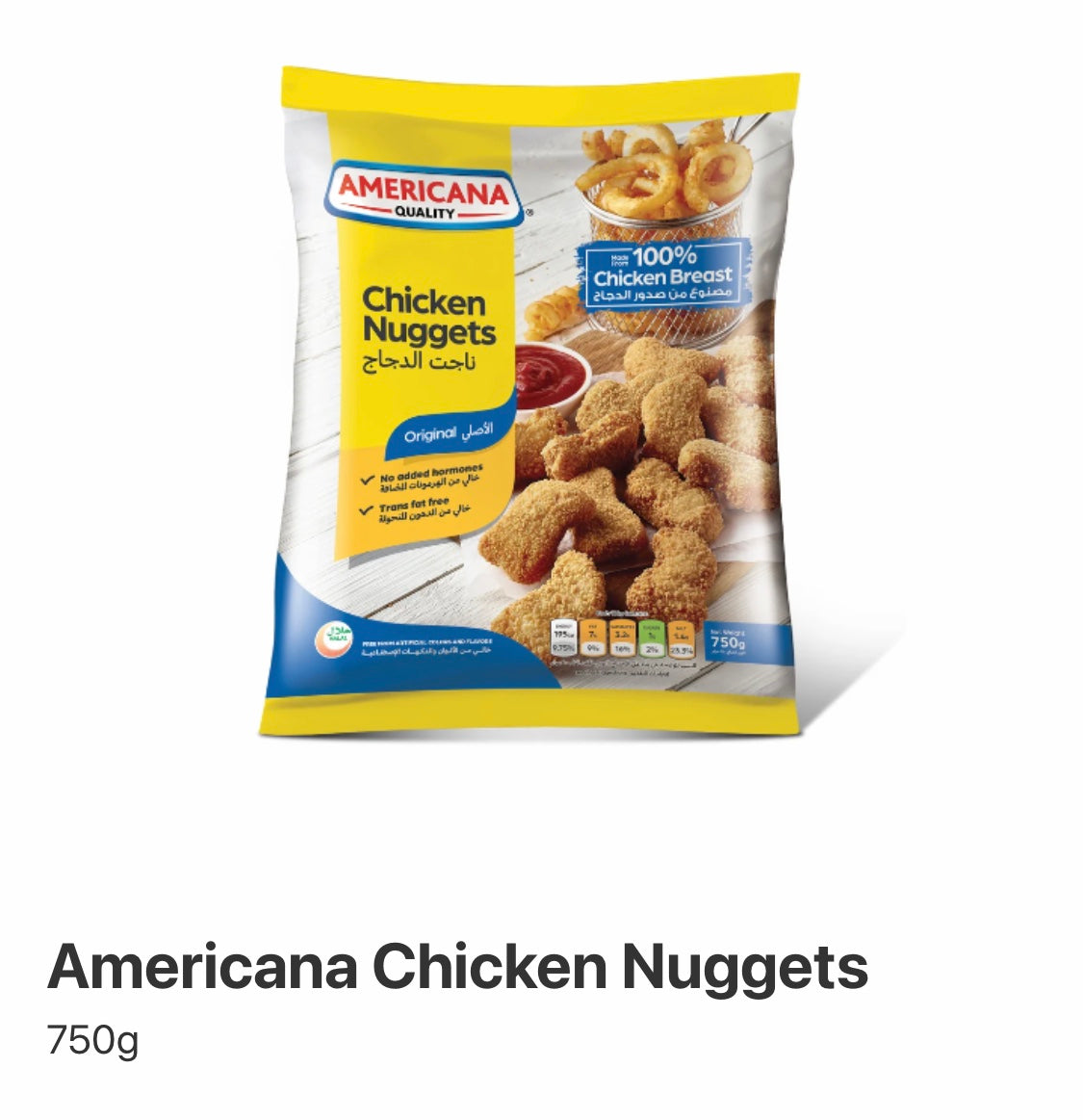Frozen products