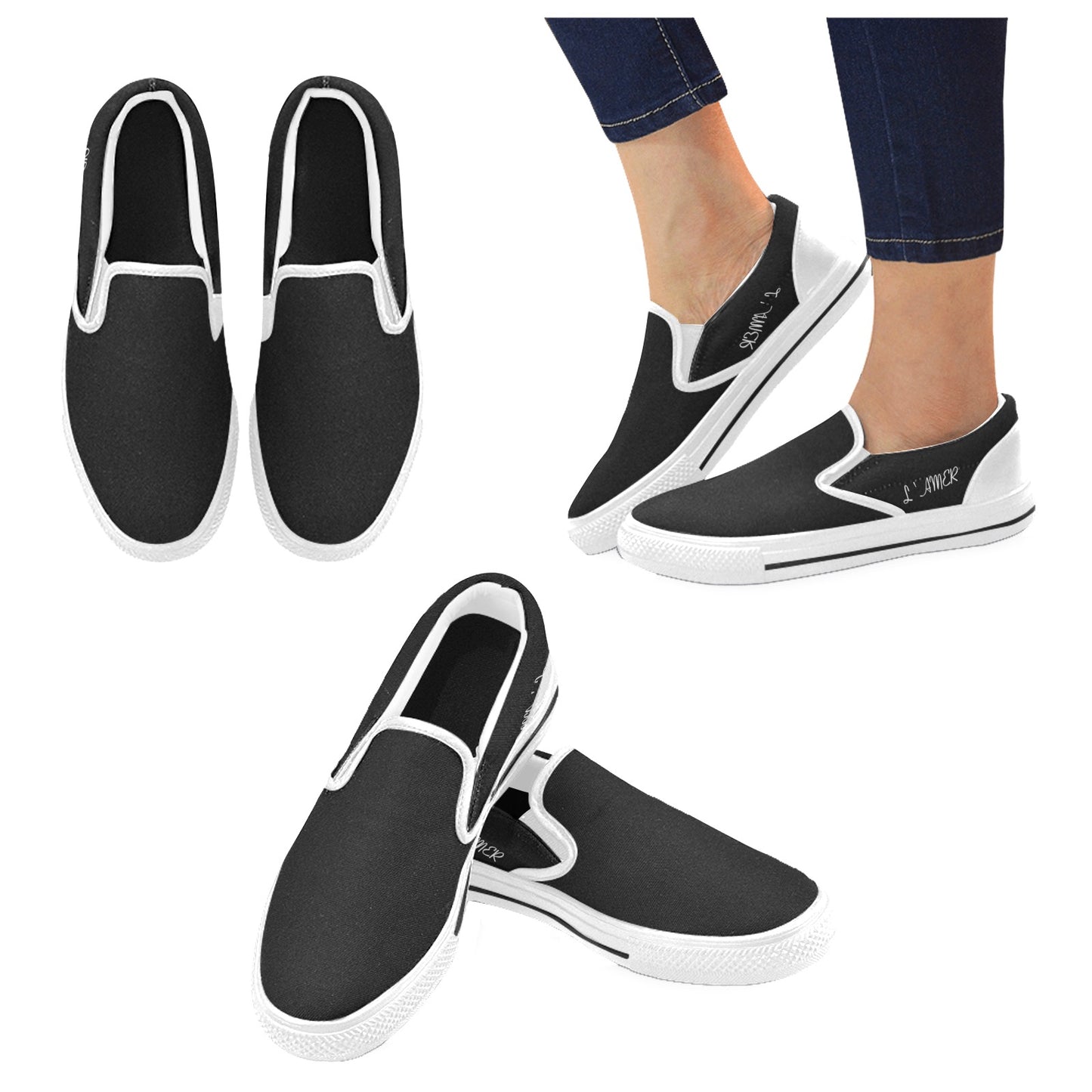 Men's Slip-on Canvas Shoes (Model 019)