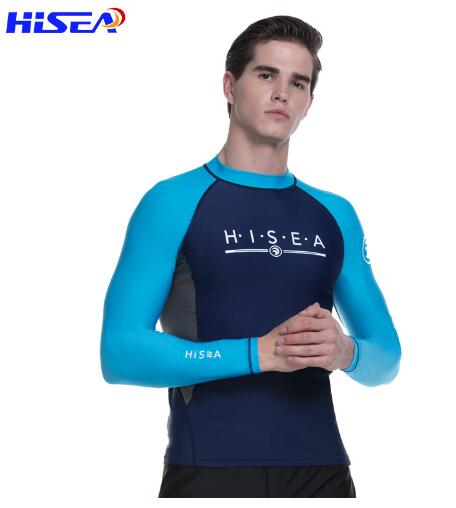 Lycra Men Surfing Suit Long Sleeve Wetsuit Swimwear Men Rashguard Swim Shirts Split Wet Suit