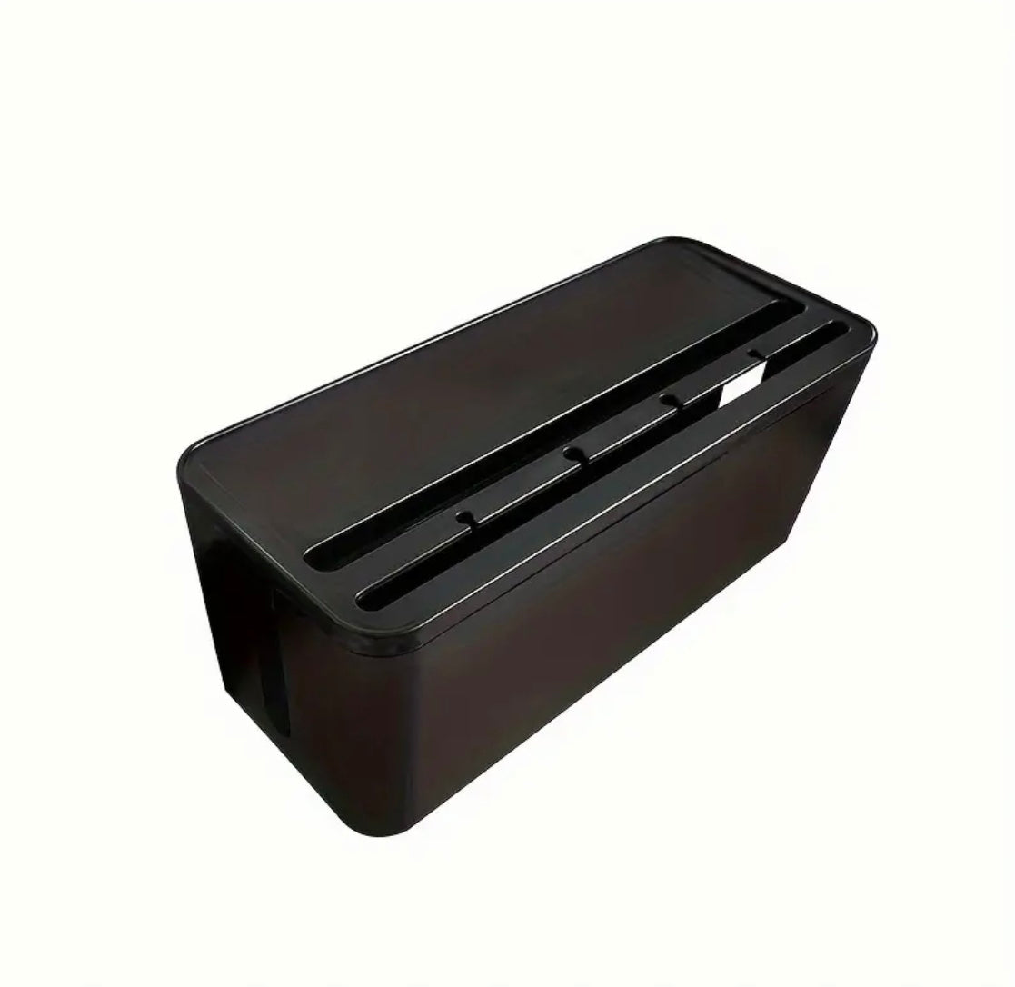 1pc Plastic Data Cable Storage Box, Cable Tidy Box To Hide Data Cables