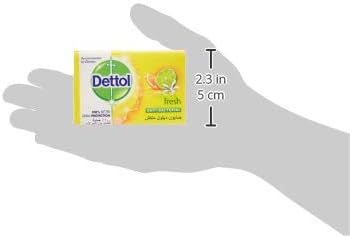 Dettol Fresh Anti-Bacterial Bathing Soap Bar Citrus & Orange Blossom Scent, 120g x4