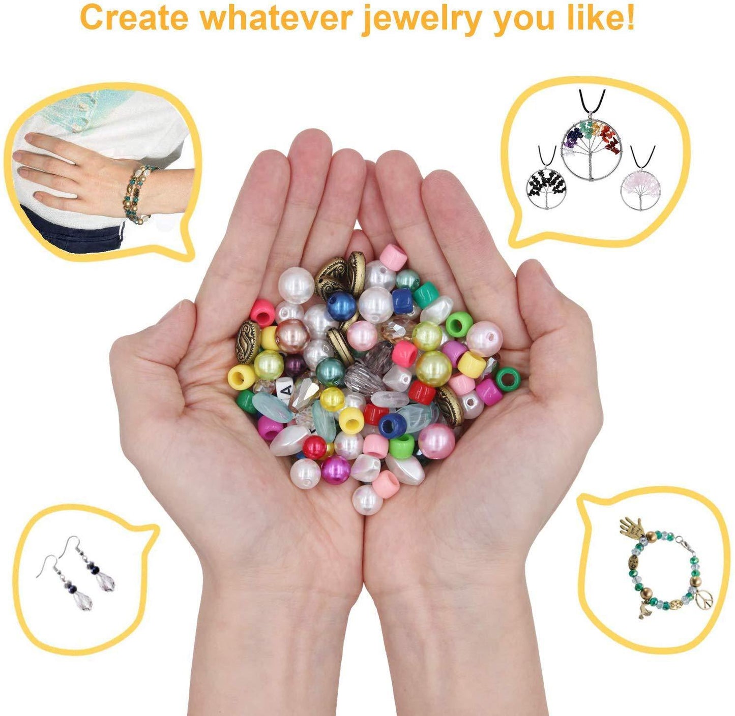 1171pcs crystal beads material
