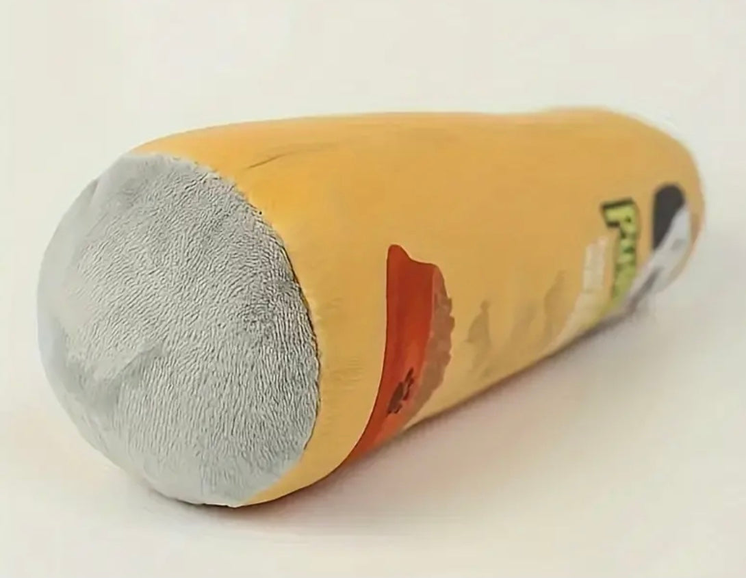 1pc Chip Can Design Pet Grinding Teeth Squeaky Plush Toy