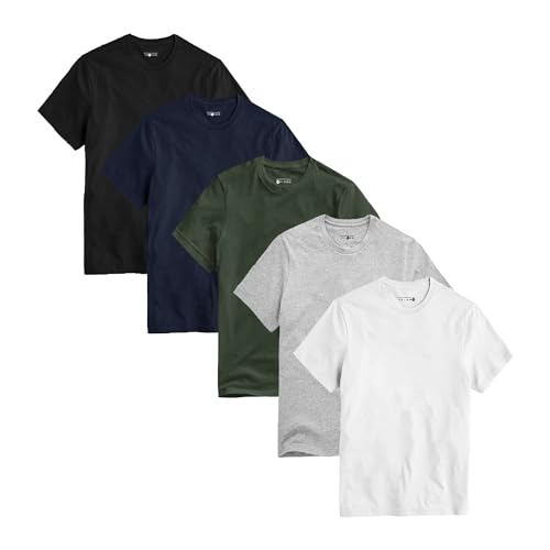 Polo Republica Men's Pack Of 5 Basic Regular fit Short Sleeve T-Shirt, Casual Combed Cotton Tee Shirts